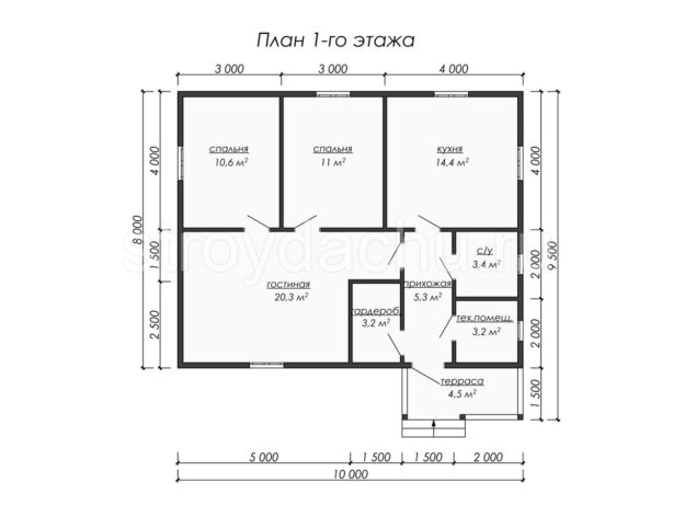 план дом 8 на 10 Яков