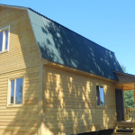 дом из бруса 6×8 м. с террасой 2,5×7,5 м. (вид2)