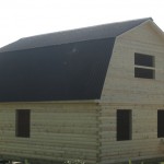 дом из бруса 6×8 м. крыша ломаная (вид3)
