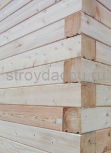 Сруб из профилированного бруса 140х140 мм. прямой профиль