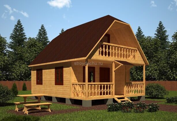 проект дачного дома 6 на 7,5 Арсений, с террасой и балконом проект дачного дома 6 на 7,5 Арсений, с террасой и балконом