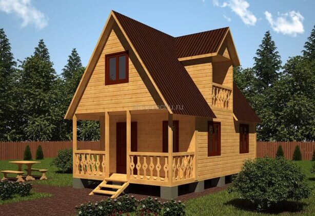 проект дома 4,5 на 7,5 "Борис" с балконом кукушка проект дома 4,5 на 7,5 "Борис" с балконом кукушка