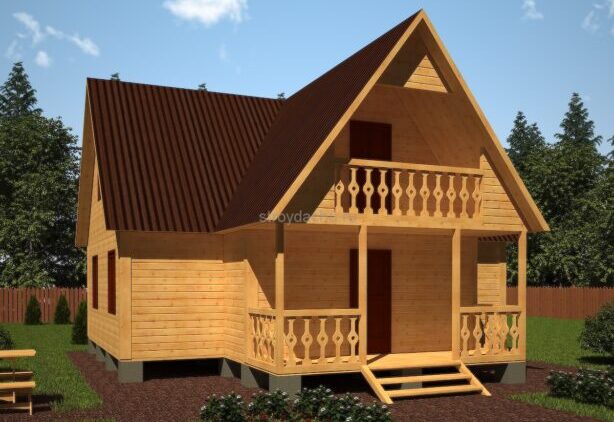 проект дома 9 на 9 "Владимир" три фронтона Проект дома 9 на 9 Владимир