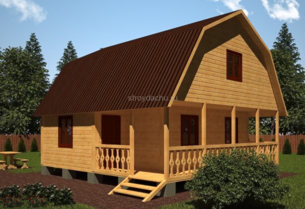 проект дачного дома 7,5 на 7,5, Герасим проект дачного дома 7,5 на 7,5, Герасим