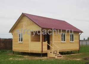 одноэтажный дом из бруса по проекту Гордей