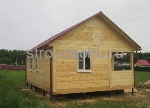 одноэтажный дом из профилированного бруса по проекту Гордей
