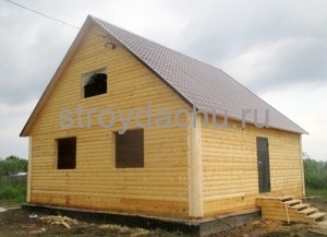 дом из бруса под усадку