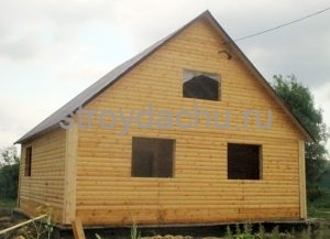 Сруб дома из бруса 9 на 9 м