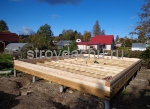 сруб из бруса 6 на 8 под усадку (вид2)