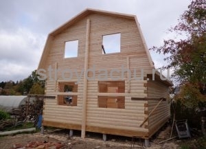 сруб из бруса 6 на 8 под усадку (вид5)