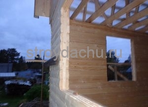 сруб из бруса 6 на 8 под усадку (вид8)