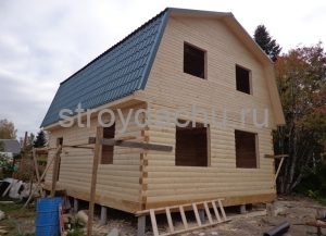 сруб из бруса 6 на 8 под усадку (вид9)