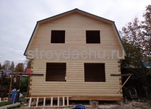 сруб из бруса 6 на 8 под усадку