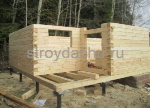 дом из бруса 6 на 10 м. под усадку (вид2)