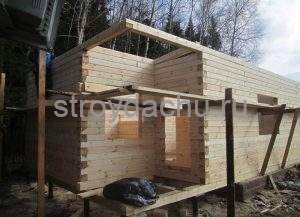дом из бруса 6 на 10 м. под усадку (вид3)