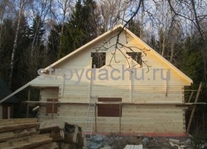 дом из бруса 6 на 10 м. под усадку (вид4)