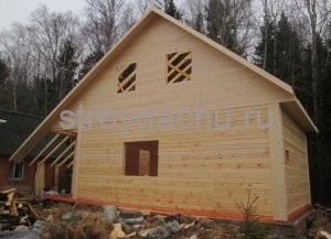 дом из бруса 6 на 10 м. под усадку (вид7)