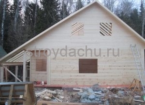 дом из бруса 6 на 10 м. под усадку (вид10)