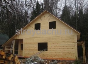 дом из бруса 6 на 10 м. под усадку (вид12)