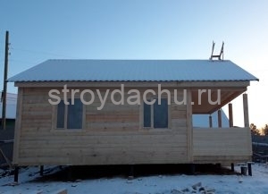 одноэтажный дом из бруса 6×8 по проекту Ярослав (вид1)