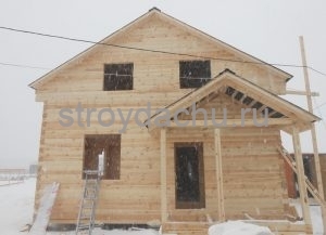 сруб 7,5 на 8 по проекту Павел (вид1)