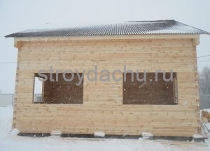 сруб 7,5 на 8 по проекту Павел (вид2)