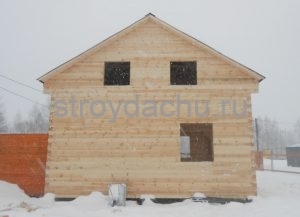 сруб 7,5 на 8 по проекту Павел (вид3)