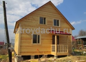 Брусовой дом 7,5 на 8 (вид1)