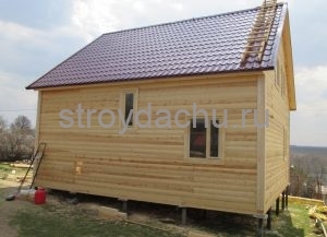 Брусовой дом 7,5 на 8 (вид3)