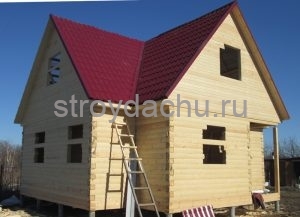 дом из бруса 8×7,5 по проекту Алексей (вид2)