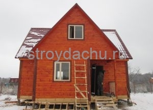 дом из бруса 8×7,5 по проекту Алексей (вид3)