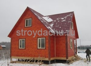 дом из бруса 8×7,5 по проекту Алексей (вид4)