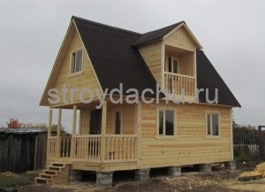 брусовой дом 4,5 на 7,5 по проекту Борис (вид1)