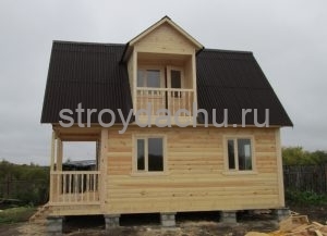 брусовой дом 4,5 на 7,5 по проекту Борис (вид2)