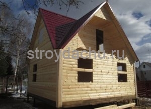 сруб из бруса 6×6 по проекту Семен (вид1)