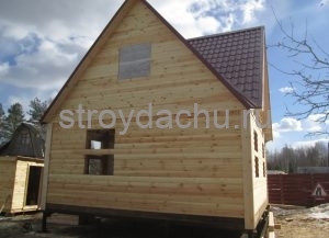 сруб из бруса 6×6 по проекту Семен (вид2)