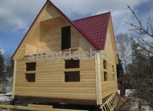 сруб из бруса 6×6 по проекту Семен (вид5)