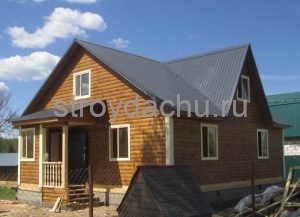 дом из бруса 8 на 8 с крыльцом 3 на 1,5 (вид2)