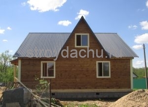 дом из бруса 8 на 8 с крыльцом 3 на 1,5 (вид4)