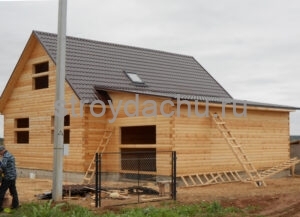 дом из бруса с гаражом