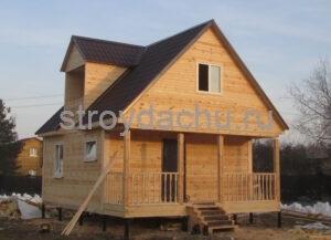 дом из бруса с террасой