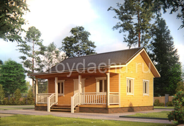 проект дома 8 на 7,5 с террасой Ермак проект дома 8 на 7,5 Ермак