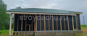 каркасный дом с вальмовой крышей