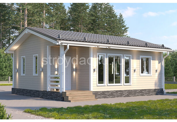 проект каркасного дома 8.5 на 7 "Семён" проект дома Семён вид1