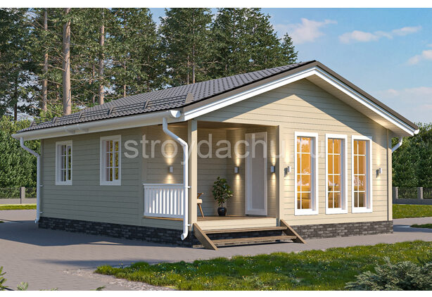 проект каркасного дома Демьян проект дома Демьян вид1