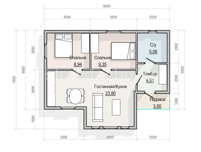 планировка дома Глеб