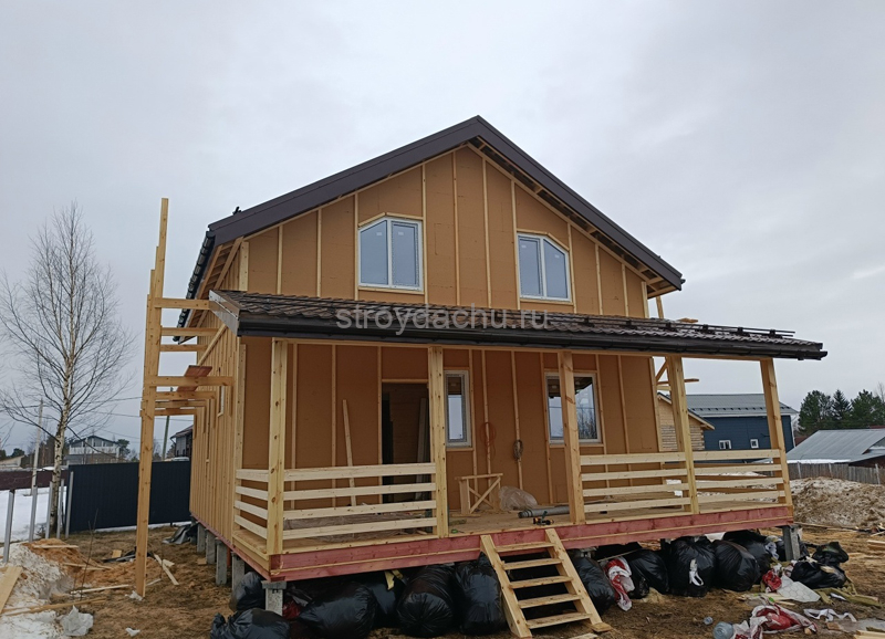 каркасный дом 8 на 8